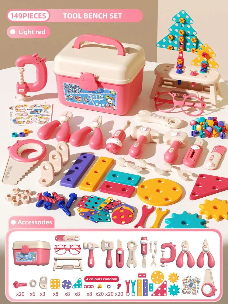 TrendBomb™ Kids Electric Drill Toolbox Playset