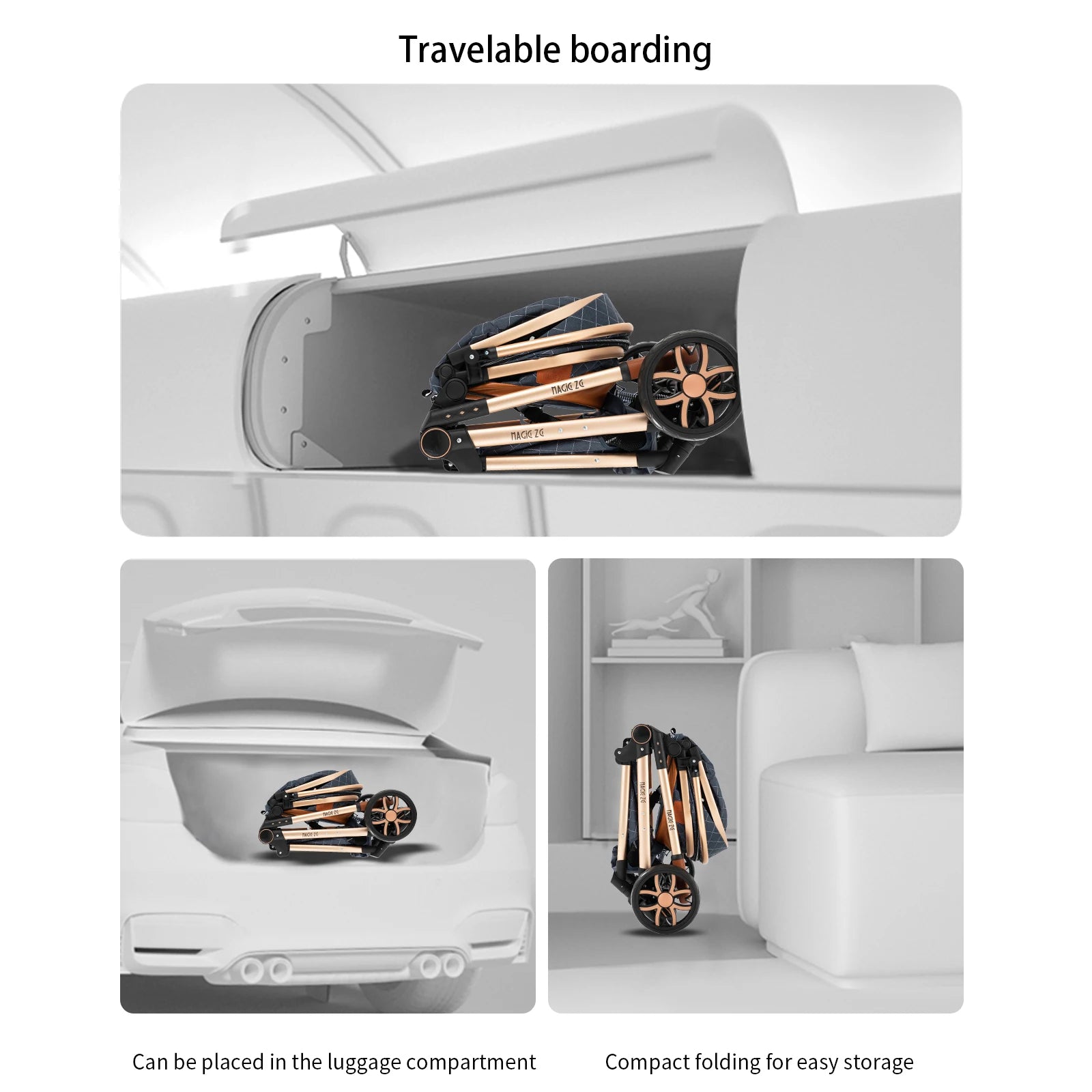 TrendBomb™ 3-in-1 Lightweight Travel Baby Stroller