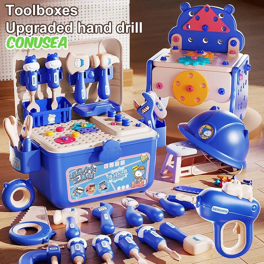 TrendBomb™ Kids Electric Drill Toolbox Playset