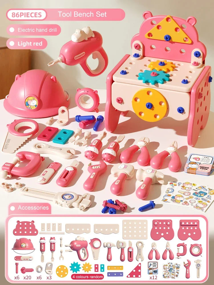 TrendBomb™ Kids Electric Drill Toolbox Playset